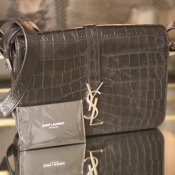Yves Saint Laurent Bags Ysl Crocodile Leather Cross Body Bag Poshmark